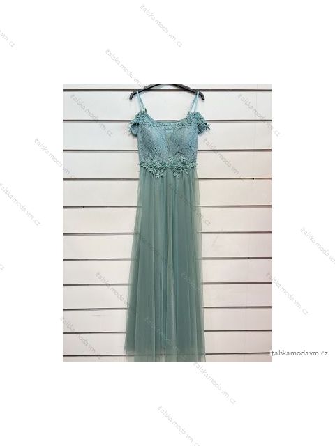 Šaty elegantné spoločenské na ramienka dámske (S/M ONE SIZE) TALIANSKA MÓDA IMPSH22L633