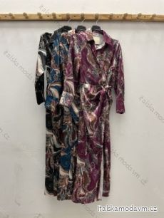 Šaty elegantní košilové dlouhý rukáv dámské (S/M ONE SIZE) ITALSKÁ MÓDA IMPDY22ls18176