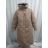 Kabát zimní dámský (M-2XL) POLSKÁ  MÓDA HKW223560 béžová M