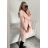 Kabát flaušový dlouhý dámský (S/M/L ONE SIZE) ITALSKÁ MÓDA IMM22SL5079A bordó