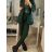 Nohavice elegantné dlhé dámske (S-XL) TALIANSKA MÓDA IMM22MS12085B/DR smaragdová S