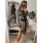 Šaty úpletové dlhý rukáv dámske (S/M ONE SIZE) TALIANSKA MODA IMBM22473