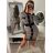 Šaty úpletové dlhý rukáv dámske (S/M ONE SIZE) TALIANSKA MODA IMBM22473