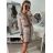 Šaty úpletové dlhý rukáv dámske (S/M ONE SIZE) TALIANSKA MODA IMBM22473