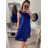 Šaty elegantní na ramínka dámské (S/M ONE SIZE) ITALSKÁ MÓDA IMPBR22H3104-Z1 béžová S/M