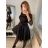 Šaty elegantní dlouhý rukáv dámské (S/M ONE SIZE) ITALSKÁ MÓDA IMPSH22v3852