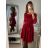 Šaty elegantní dlouhý rukáv dámské (S/M ONE SIZE) ITALSKÁ MÓDA IMPSH22v3852