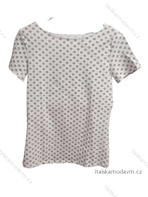 Tričko s krátkým rukávem puntik dámské   (uni s-l) ITALSKá MóDA IM52218200/B/D/P7