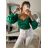 Top dlhý rukáv saténový  dámsky (S/M ONE SIZE) TALIANSKA MÓDA IMM22LS17258/DR biela S/M