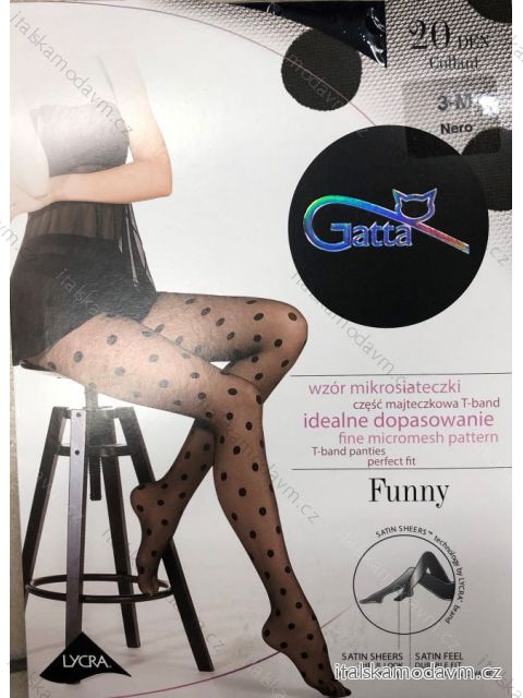 Punčocháče dámské 20DEN (S,M,L) DPP GATTA GATT22LOVELY03 Černá 2