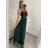Šaty dlouhé letní elegantní společenské bez rukávu na ramínka dámské (S/M ONE SIZE) ITALSKÁ MÓDA IMPSH223670