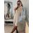 Šaty pletené oversize s rolákem dlouhý rukáv dámské (S/M/L ONE SIZE) ITALSKÁ MÓDA IMWGS223583 smaragdová S/M