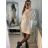 Šaty pletené oversize s rolákem dlouhý rukáv dámské (S/M/L ONE SIZE) ITALSKÁ MÓDA IMWGS223583 smaragdová S/M