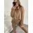 Tunika teplá s rolákem dlouhý rukáv dámský (S/M/L ONE SIZE) ITALSKÁ MÓDA IMM22H1436/DR M/L hnědá
