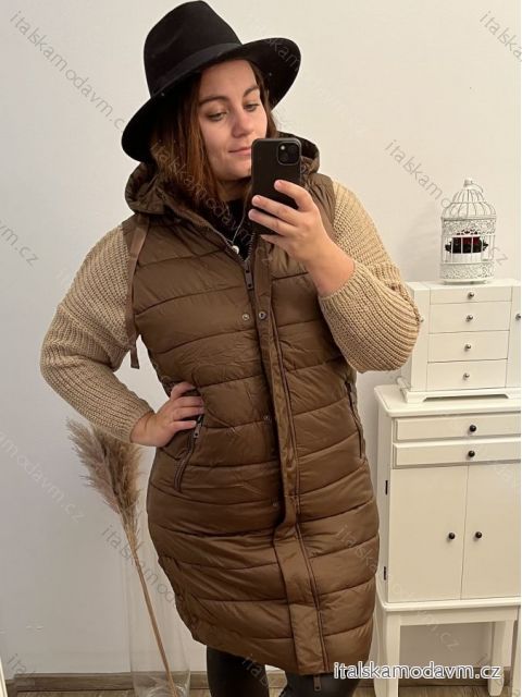 Vesta s kapucí zimní dámská nadrozměr (2XL-6XL) EGRET EGR22W11623