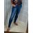 Rifle jeans zip vzadu dámské (25-29) GOURD GD2807/DR 28 modrá