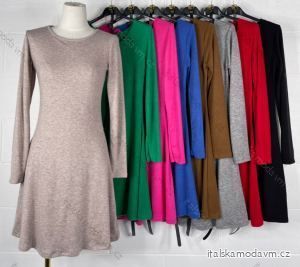 Šaty dlouhý rukáv dámské (S/M ONE SIZE) ITALSKÁ MÓDA IMPBB22216871h
