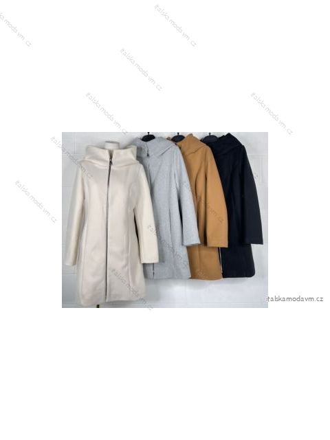 Kabát s kapucí dlouhý rukáv dámské (S/M ONE SIZE) ITALSKÁ MÓDA IMPBB2280202v