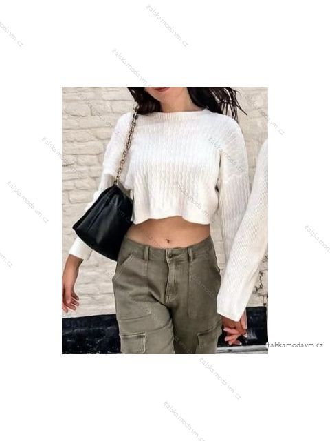 Sveter dlhý rukáv dámsky (S/M ONE SIZE) TALIANSKA MÓDA IMPBB22J3268