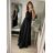 Šaty dlhé plesové elegantné na ramienka dámske (S/M ONE SIZE) TALIANSKA MÓDA IMPBB22O5728/DR hnedá