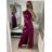 Šaty plesové dlouhé elegantní bez rukávu dámské (S/M ONE SIZE) ITALSKÁ MÓDA IMPBB22B22876/DR S/M vínová