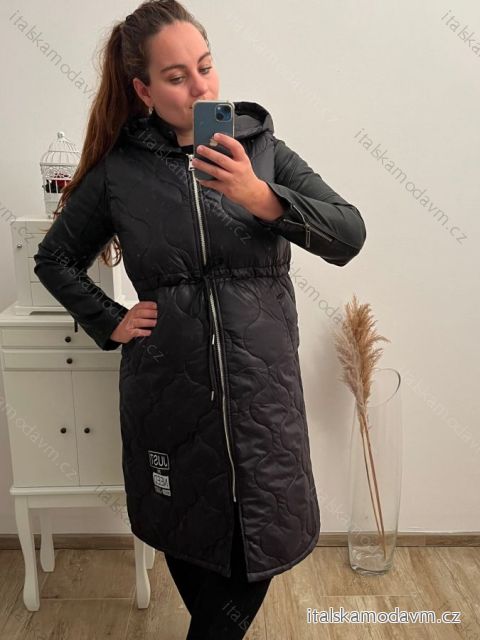 Vesta s kapucí bez rukávu dámské nadrozměr (XL/2XL ONE SIZE) ITALSKá MóDA IM4221312