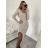 Šaty upletové dlhý rukáv dámske (S/M ONE SIZE) TALIANSKA MÓDA IMWGS223587