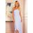 317-2 One shoulder long dress - light heather