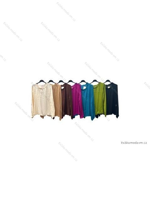 Tunika/tričko dlouhý rukáv dámská (S/M ONE SIZE) ITALSKÁ MÓDA IMPLM22224010010
