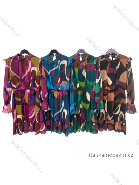 Šaty dlouhý rukáv dámské (S/M ONE SIZE) ITALSKÁ MÓDA IMPLM22315370012