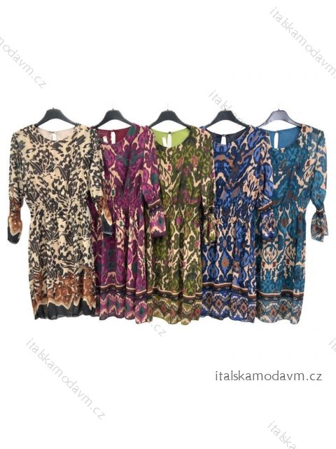 Šaty dlouhý rukáv dámské (S/M ONE SIZE) ITALSKÁ MÓDA IMPLM22975500010
