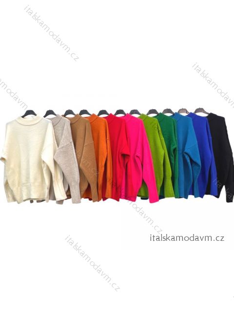 Svetr oversize dlouhý rukáv dámský (S/M ONE SIZE) ITALSKÁ MÓDA IMPLM22220350014