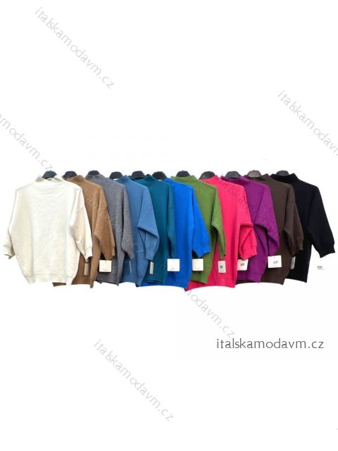 Svetr oversize dlouhý rukáv dámský (S/M ONE SIZE) ITALSKÁ MÓDA IMPLM22709000115