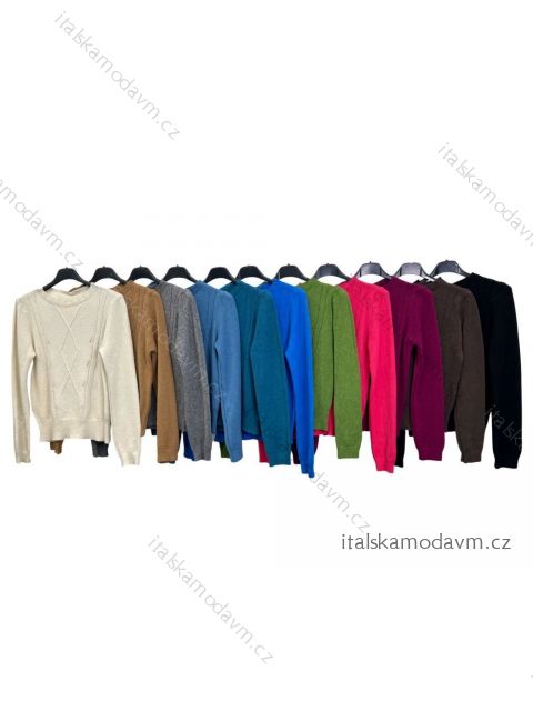 Svetr dlouhý rukáv dámský (S/M ONE SIZE) ITALSKÁ MÓDA IMPLM22831000085