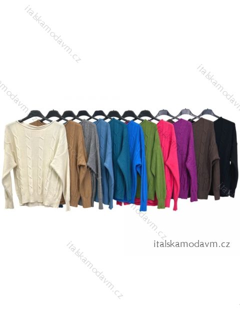 Svetr dlouhý rukáv dámský (S/M ONE SIZE) ITALSKÁ MÓDA IMPLM22788000011