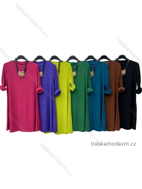 Šaty dlouhý rukáv dámské (S/M ONE SIZE) ITALSKÁ MÓDA IMPLM22302720080