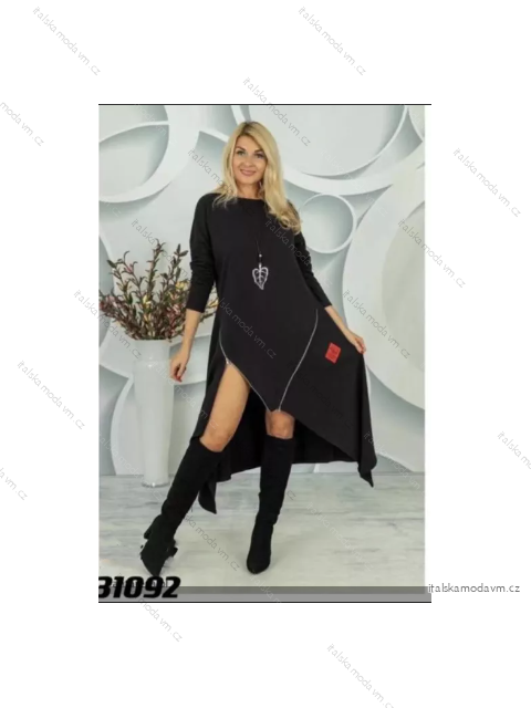 Šaty dlouhý rukáv dámské (S/M ONE SIZE) ITALSKÁ MÓDA IMPLI2231092