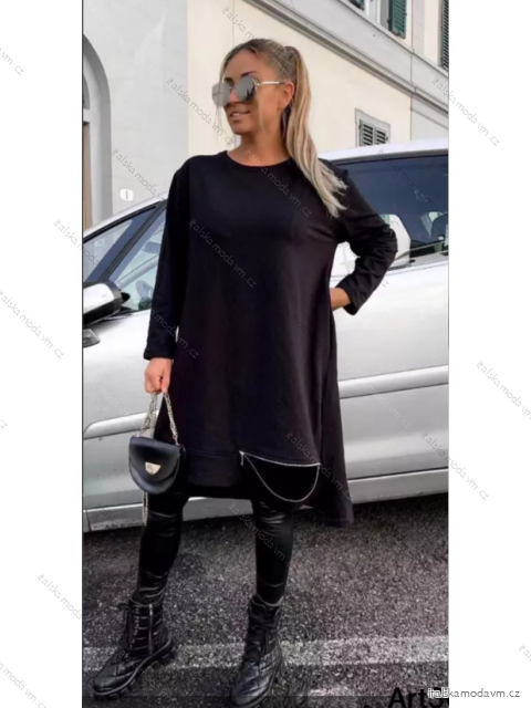 Šaty oversize dlhý rukáv dámske (S/M ONE SIZE) TALIANSKA MÓDA IMPLI2230890felpato
