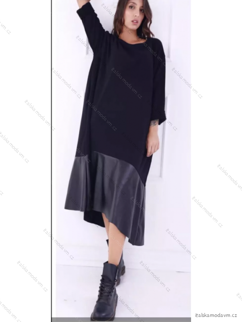 Šaty oversize dlhý rukáv dámske (S/M ONE SIZE) TALIANSKA MÓDA IMPLI2233386