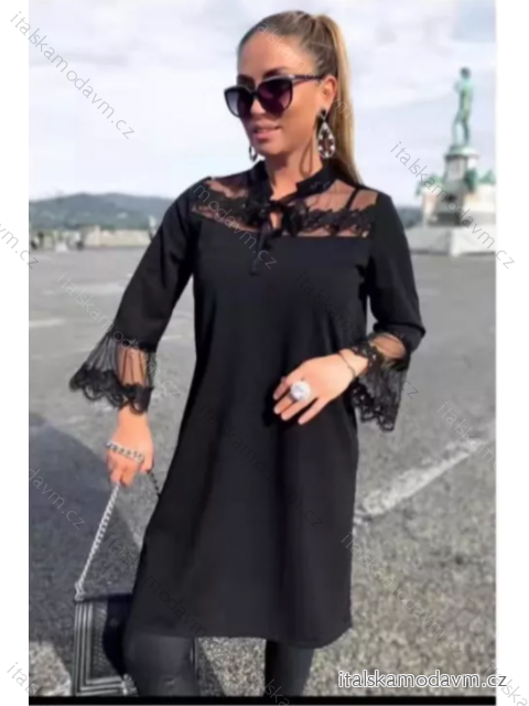 Šaty elegantný dlhý rukáv dámske (S/M ONE SIZE) TALIANSKA MÓDA IMPLI2218607