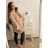 Košile oversize prodloužená dlouhý rukáv dámská (L/XL ONE SIZE) ITALSKÁ MÓDA IMWC222871/DR L/XL Béžová světlá