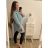 Košile oversize prodloužená dlouhý rukáv dámská (L/XL ONE SIZE) ITALSKÁ MÓDA IMWC222871/DR L/XL Béžová světlá
