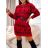 Šaty pletené vánoční dlouhý rukáv dámské (S/M ONE SIZE) ITALSKÁ MÓDA IMWK223730