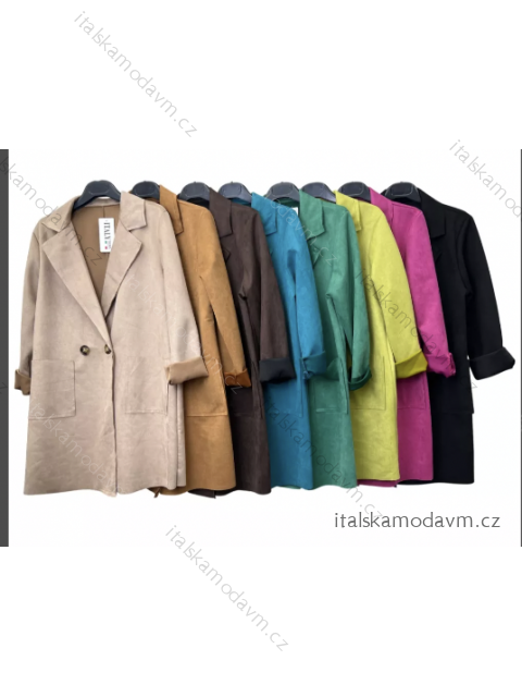 Kabát dlouhý rukáv dámský (S/M ONE SIZE) ITALSKÁ MÓDA IMPLM22244000090