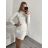 Šaty úpletové carmen s rolákem dlouhý rukáv dámské (S/M, L/XL ONE SIZE) ITALSKá IM422A-82356
