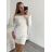 Šaty úpletové carmen s rolákem dlouhý rukáv dámské (S/M, L/XL ONE SIZE) ITALSKá IM422A-82356