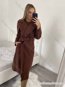 Kabát flaušový dlouhý rukáv dámský (S/M ONE SIZE) ITALSKÁ MÓDA IMT22020