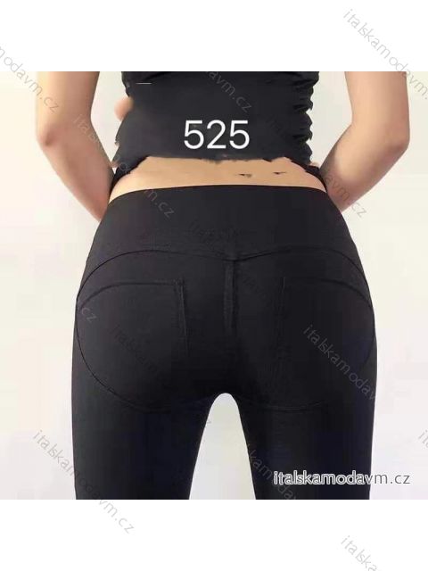 Legíny dlhé dámske se zeštíhlujícím efektem  (S/M ONE SIZE) TALIANSKA MÓDA IMM22fd525/DR čierna S