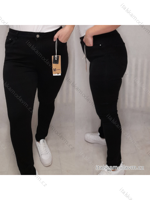 Rifle jeans dámske nadrozmerné (30-42) M.SARA MA122MS2150-13/DR 37 čierna