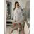 Šaty pletené dlouhý rukáv dámské (S/M/L ONE SIZE) ITALSKÁ MÓDA IMD222027